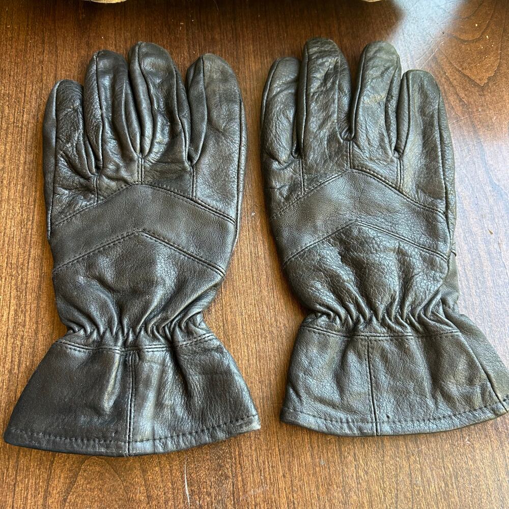 Thinsulate Men's 100% Black Leather Gloves Insulation Large